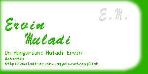 ervin muladi business card